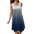 thumbnail image 2 of pstuiky Robes d'Été pour Femmes, Mode d'Été pour Femmes Décontractée Sans Manches Imprimée Robes Débardeur Robes pour le Travail Liquidation, 2 of 4