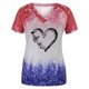 thumbnail image 4 of Tops estampados de manga corta de ocio con cuello en V de verano a la moda para mujer Fridja  zx3503, 4 of 5