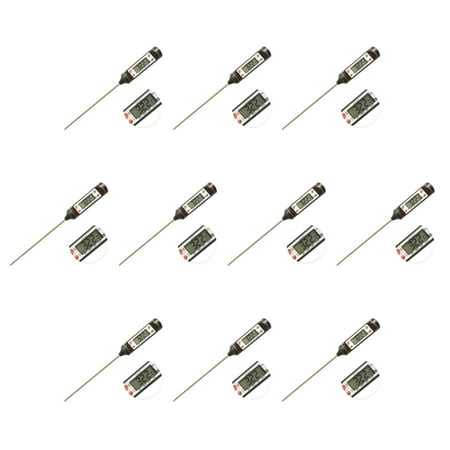 

10PCS Cooking Thermometer Stainless Steel Meat Temperature Gauge Probe Food Thermometer Kitchen Supplies