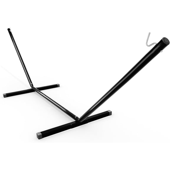 Senfot 1pc Steel Pipe T-Shaped Hammock Stand, 12FT, Heavy Duty for Outdoor Hammocks Black