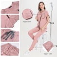 thumbnail image 5 of VIAOLI Zipper Scrubs for Women Set Work Utility Modern Nursing Uniform Athletic Healthy Beauty Wear Elastic Suit 8 Pockt, 5 of 6