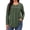 Army-Green, variant on Plus Size Women Blouses Lace Long Sleeve Boho Tops Crew Neck Fall Shirts Trendy Tunic Blouses