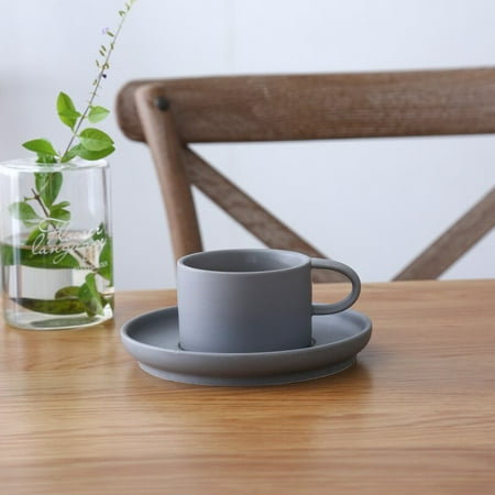 

200ml Simple Style Ceramic Coffee Cup Saucer Spoon Set Porcelain Afternoon Tea Cup Sweet Breakfast Milk Mug Wholesale Home