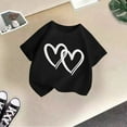 thumbnail image 5 of Shirts for Girls Heart Girls Short Sleeve Tops Round Neck Toddler Summer Outfits 8-9 Years Clothes for Girls, 5 of 5