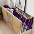 thumbnail image 4 of Purple Marble Table Runner - 60 Inch Long, Kitchen Dining Table Runner Dresser Scarves, Grey Gold Texture Vintage Farmhouse Art Farmhouse Decor for Coffee Tables Wedding Party Banquet, 4 of 8
