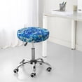thumbnail image 7 of Goofa Vibrant Blue Floral Printed Stool Covers Round, Waterproof Round Bar Stool Covers Anti-Slip Round Bar Stool Seat Cover with Elastic Bands Durable-13 inch, 7 of 7