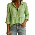 thumbnail image 2 of Kelon Womens Summer Tops Long Sleeve V Neck Fashion Clothes Vacation Outfits Summer Going Out Basic Tee, S, 2 of 5