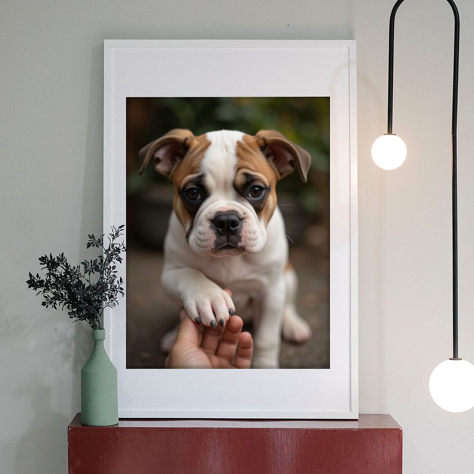 Diamond Art Kit for Adults, Adorable Puppy Paw Shake Diamond Painting for Adults Beginners, 5D DIY Diamond Art Painting Kits, Colorful Diamond Painting Craft for Home Decor 12x16