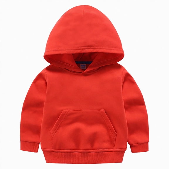 Hessimy 11-12 Years Toddler Boys Solid Color Pullover Hoodie,Basic Cotton Sweatshirt with Kangaroo Pocket,Casual Kids Wear