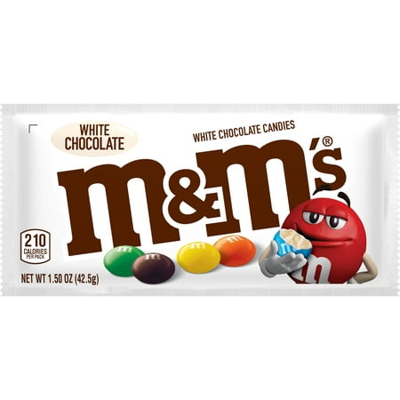 M&M's White Chocolate Candy, Full Size – 1.41 oz Bag – Walmart ...