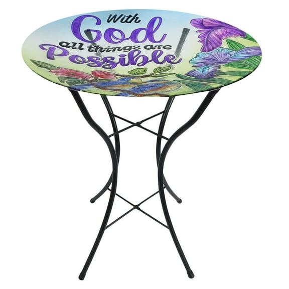 Briarwood Lane With God Glass Birdbath