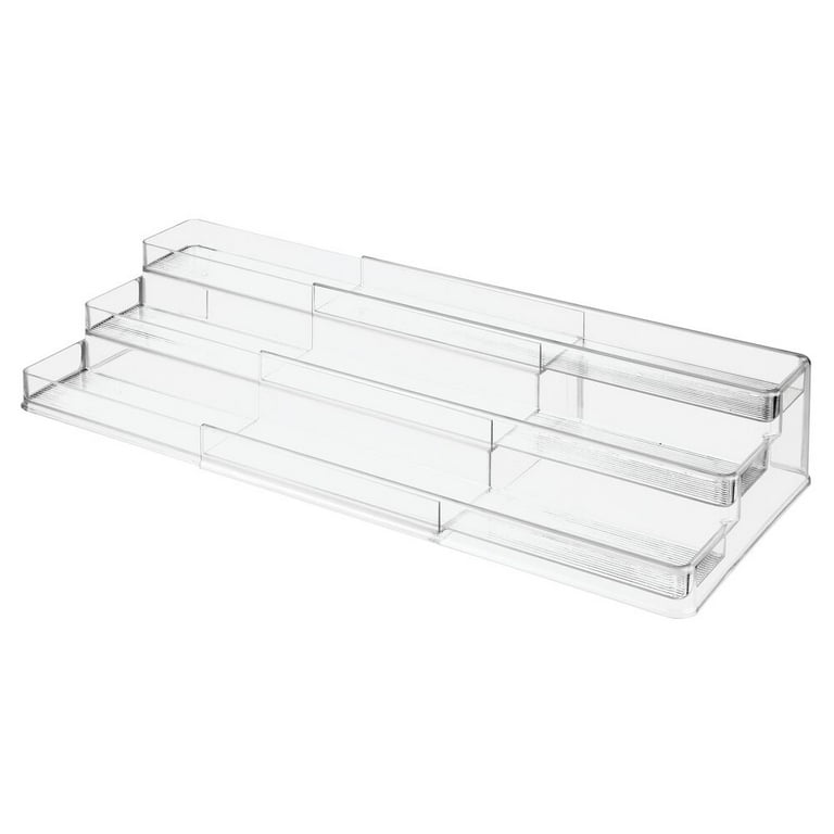 mDesign Plastic Shelf Adjustable & Expandable Spice Rack Organizer - Clear  