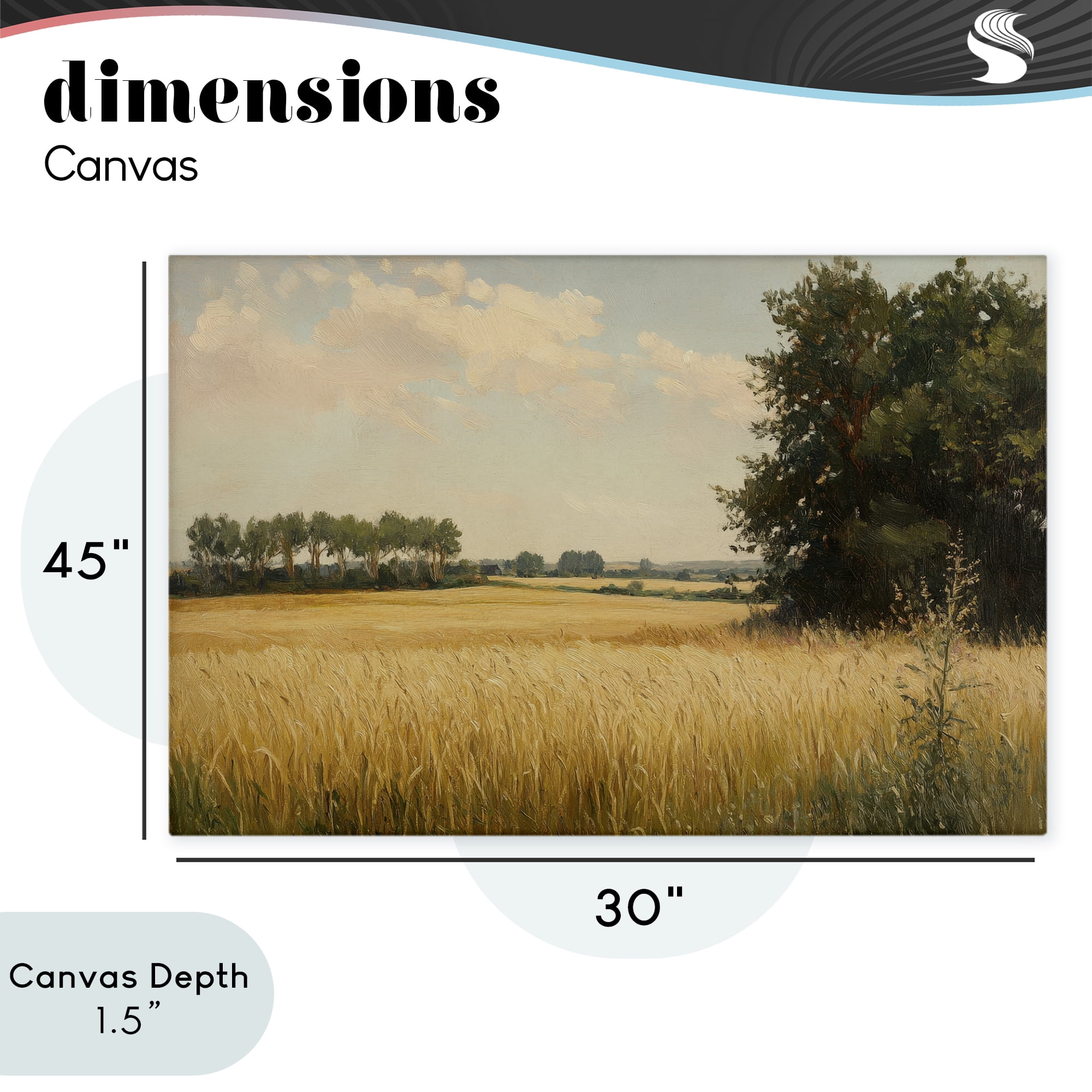 Stupell Industries Where The Wheat Grows Canvas Wall Art, design by Petal Prints Design