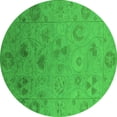thumbnail image 1 of Ahgly Company Indoor Round Oriental Green Industrial Area Rugs, 5' Round, 1 of 4