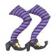 thumbnail image 5 of Piernas de bruja malvada, accesorios para Halloween, piernas de bruja, suministros de decoración para casas embrujadas Raya negra morada, 5 of 9