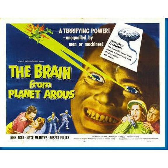 Brain From Planet Arous Movie Metal Sign 8inx 12in Print on Metal 8x12 Square Adults AB Posters