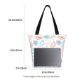 thumbnail image 4 of Vsdgher Colorful Seashells1 print Reusable Shopping Grocery Bags for Women Shopping with Pouch Foldable Pouch Lightweight Polyester Fabric, 4 of 6