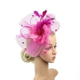 thumbnail image 3 of Chapeau de Cocktail pour Femmes Sinamay Fascinator Mariage Église Kentucky Derby Robe, 3 of 7