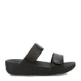 thumbnail image 2 of FitFlop Lulu Adjustable Leather Slides All Black 2 7 M (B), 2 of 7