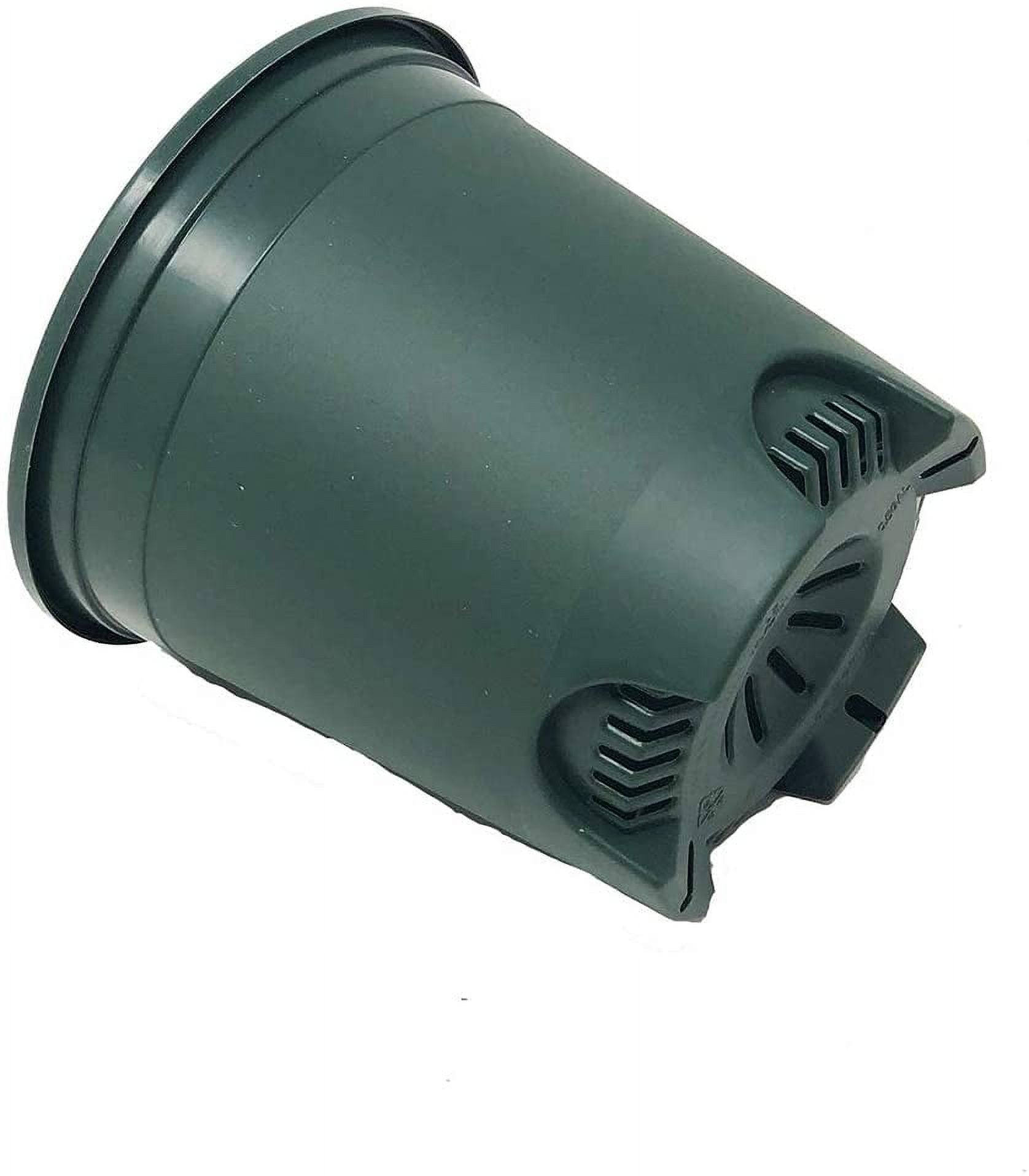 Cotta Planters 10-Pack 0.5 Gallon Plastic Nursery Plant Pots, Heavy Duty BPA-Free Recycled Plastic, Green