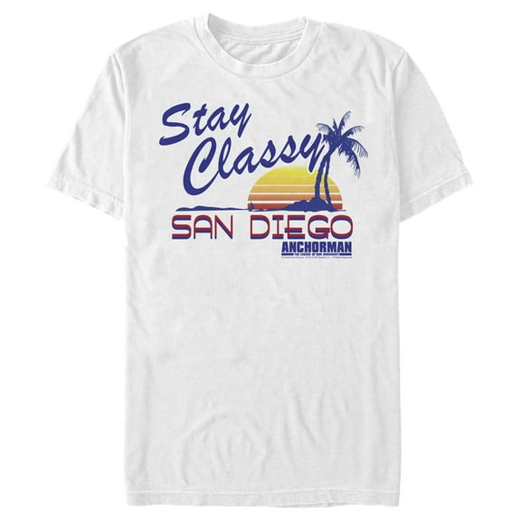 Men's Anchorman Stay Classy San Diego  Graphic Tee White 3X Large