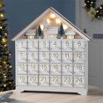 thumbnail image 2 of Calendario de Adviento de madera con luz LED para Navidad, 24 días de calendario de adviento de madera, funciona con pilas, 24 cajones de almacenamiento, calendario de adviento para casa, 2 of 4