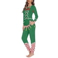 thumbnail image 2 of Pijama de diseño navideño para mujer, ropa de dormir holgada informal, de manga larga, para el hogar, Otoño, envío directo, 2 of 3