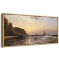 thumbnail image 5 of IDEA4WALL Extra Large Framed Canvas Print Wall Art Golden Sunset Seascape Sailboats on Horizon Inspired Artwork Nature Wilderness Retro Fine Art Decorative Relax/Calm for Rooms Decor - 60"x30", 5 of 5