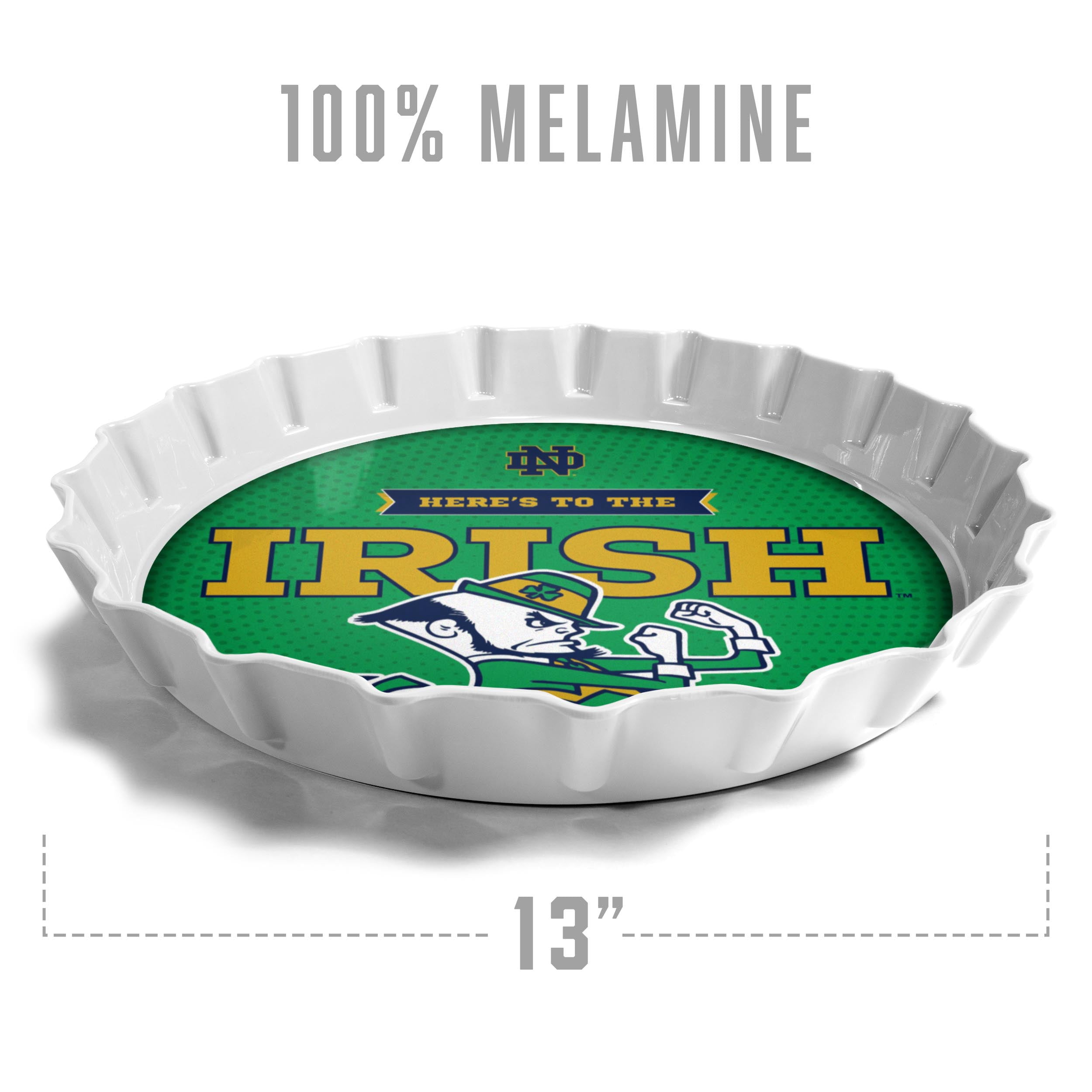 YouTheFan NCAA Notre Dame Fighting Irish Bottle Cap Serving Tray