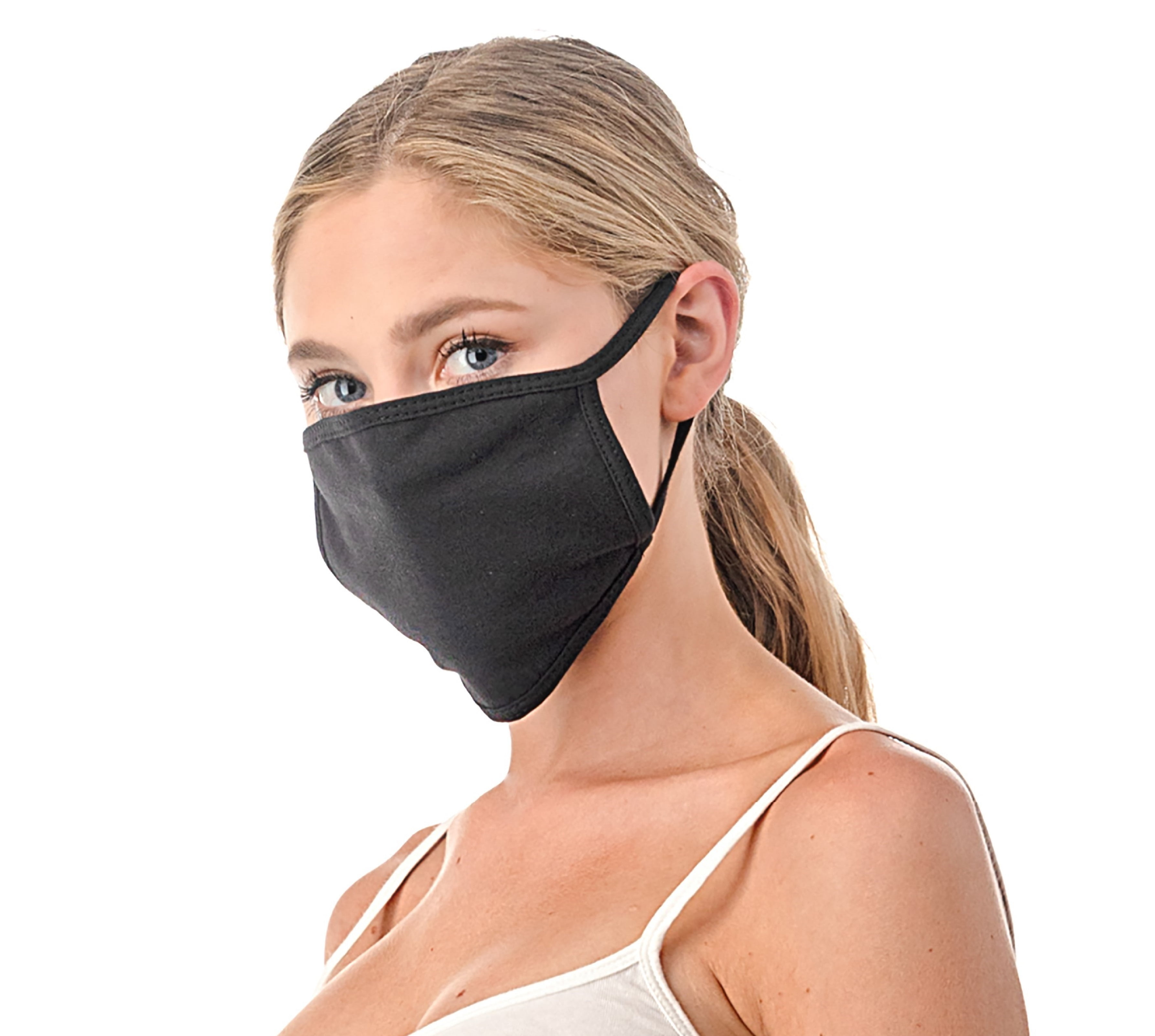 3 pcs/pack Organic Cotton Face Masks Made In USA Two Layer Reusable