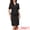 Black, variant on DARING DIVA 2Pcs Women's Allegra K Suit Skirt Set Short Sleeve Blazer XS Black