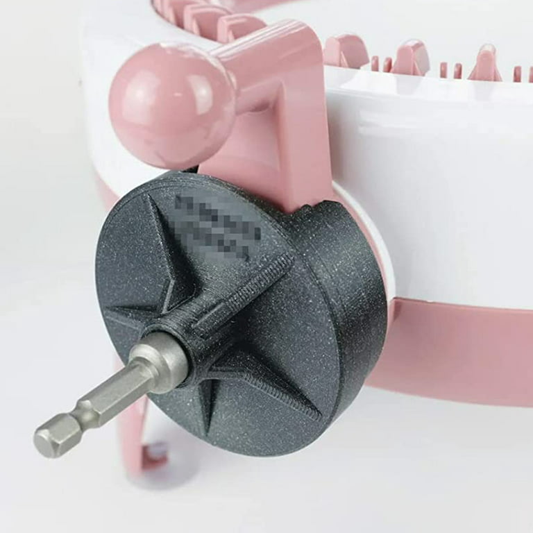 JILINWEI Addi Knitting Machine Adapter with Hex Bit Power Screwdriver Attachment for Drill,Quick Knit Power Adapter,Crank Handle Adapter for Addi