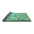 thumbnail image 2 of Ahgly Company Indoor Round Animal Turquoise Blue Traditional Area Rugs, 5' Round, 2 of 4