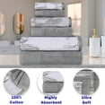 thumbnail image 6 of BNM Cotton 10 Piece Assorted Solid and Marble Towel Set, Gray, 6 of 9