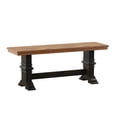 thumbnail image 5 of iNSPIRE Q Farmhouse Transitional 47.2" Wood Bench, Oak And Antique Black, 5 of 6
