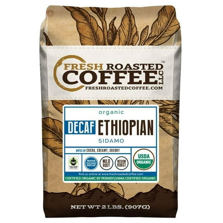 Ethiopian Sidamo Water Processed Decaf FTO Coffee, Whole Bean, Fresh Roasted Coffee LLC (5 (Best Ethiopian Coffee Beans)