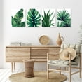 thumbnail image 4 of Naomi Catherine Designs Botanical Prints Wall Art for Bathrooms Canvas Green Leaf Framed Plant Wall Art Pictures 12"x16", 4 Pieces Watercolor Painting, 4 of 10