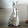 thumbnail image 3 of Miniature Resin Statue Crafts Duck Figurine Holiday Gifts Display Home Decoration Statu Cute Mother Duck and Ducklings for Patio home and indoor S 6x10cm, 3 of 10