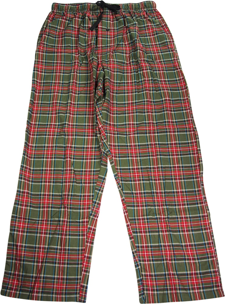 Hanes - Hanes Mens Plaid Woven Blend Lounge Pajama Sleep Pant - Sizes S ...