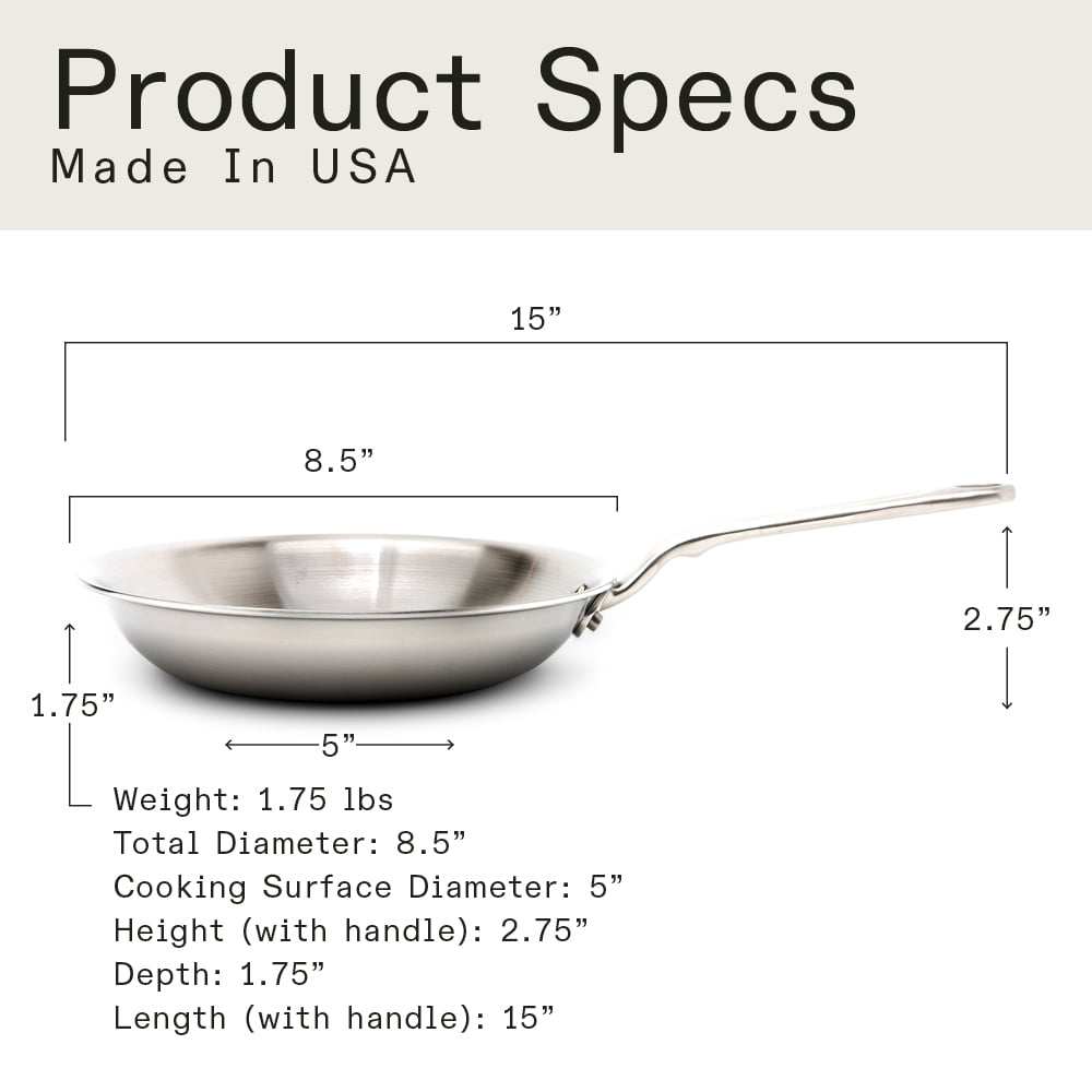 Made In Cookware - 8-inch Stainless Steel Frying Pan - 5 Ply