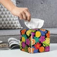thumbnail image 6 of Tissue Hawaiian Style Box Cover Holder, Square by Xecao - Leather Decorative Organizer for Tabletop, Bathroom, Car, Office, 6 of 8