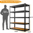 Garage Shelving Load 2500LBS Wide Storage Shelves Adjustable Sturdy