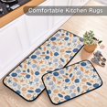 thumbnail image 5 of 2-Piece Kitchen Mat Set Non Slip Washable Floor Mats Decorative Rugs for Kitchen Sink Laundry Hand-drawn Shell Pattern, 5 of 7