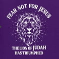 thumbnail image 5 of Wild Bobby Fear Not For Jesus The Lion Of Judah Has Triumphed Inspirational/Christian Women Graphic Tee, Purple, XX-Large, 5 of 5