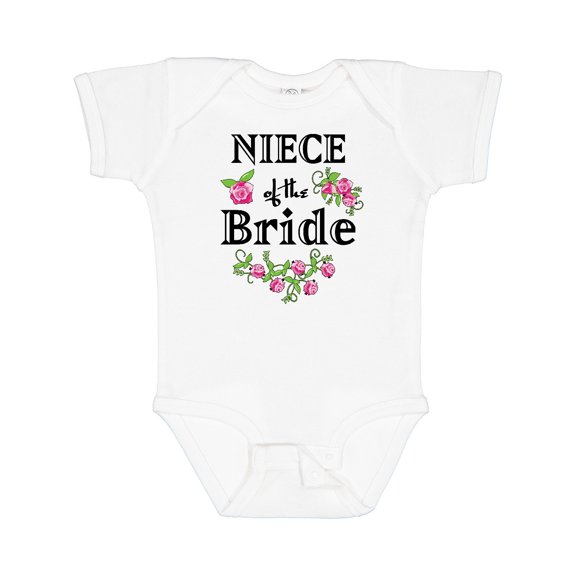 Inktastic Niece of the Bride Roses Girls Baby Bodysuit