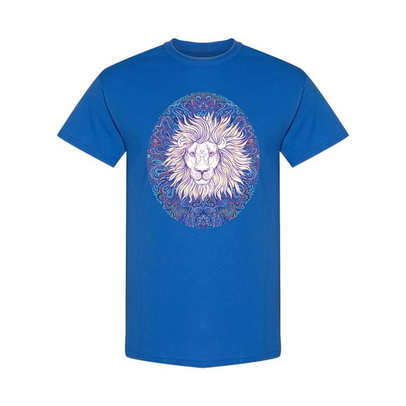 Ornate African Lion T-Shirt Men -Image by Shutterstock, Male XX-Large