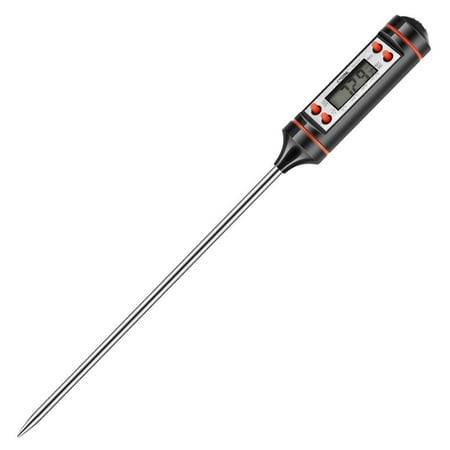 Instant Read Thermometer, Meat Thermometer Digital Cooking Thermometer [5.9 Inch Long Probe] with LCD Screen, Anti-Corrosion, Best for Kitchen, Grill, BBQ, Milk, and Bath
