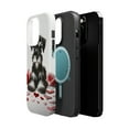 thumbnail image 2 of DistinctInk Tough Case for Apple iPhone 14 Pro MAX (6.7" Screen), Compatible with MagSafe Charging - Valentine's Day Miniature Schnauzer Puppy, 2 of 6
