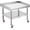 With wheels, variant on EliteEdge Stainless Steel Grill Stand Table 24 by 28 ines Heavy Duty 1500 Pounds Load Rating Antimicrobial Surface Adjustable Legs Locking Casters Curved Edges for Commercial Kitchens and Outdoor Use