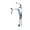SLT086LS, variant on Basin Faucet Black And Chrome Bathroom Sink Faucet, Single Handle Basin Taps Deck Wash Hot Cold Mixer Tap Crane